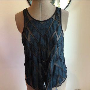 Free people black sleeveless top sz S